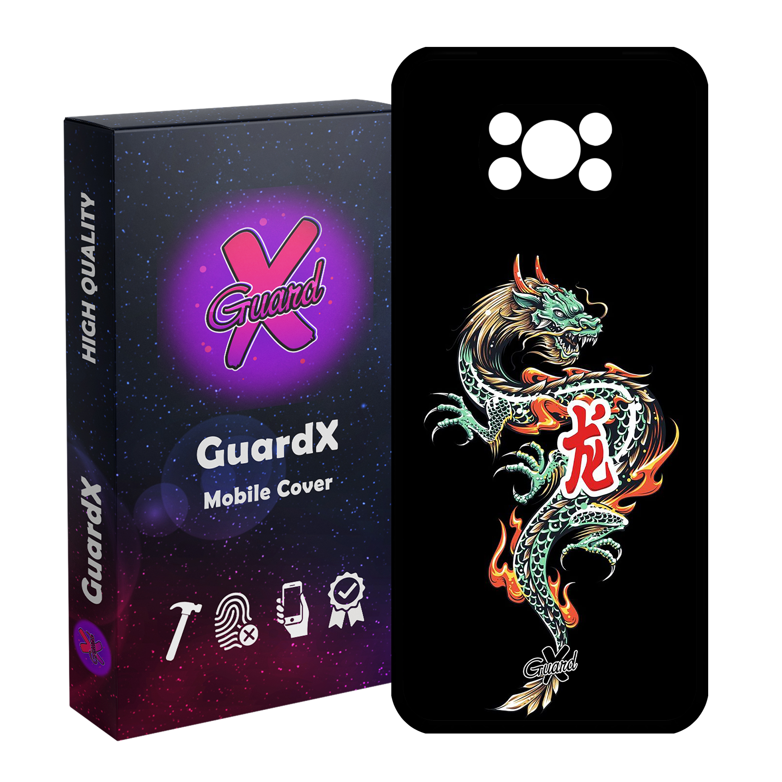 کاور گارد ایکس طرح Dragon مدل Glass10296 مناسب برای گوشی موبایل شیائومی Poco X3 / Poco X3 NFC