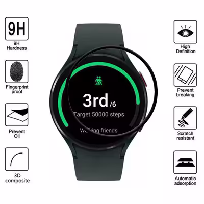 محافظ صفحه نمایش گودزیلا مدل G-PMMA مناسب برای ساعت هوشمند سامسونگ Watch 4 40mm بسته 2 عددی