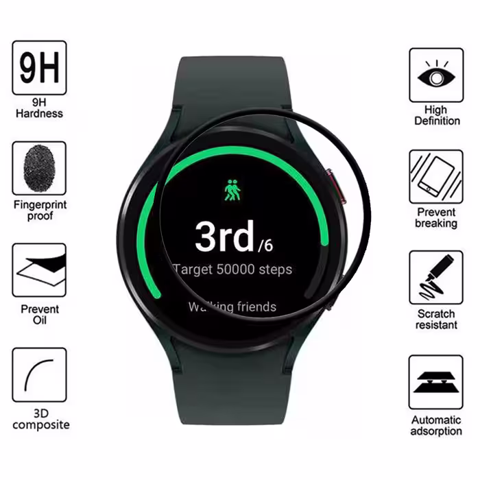 محافظ صفحه نمایش گودزیلا مدل G-PMMA مناسب برای ساعت هوشمند سامسونگ Watch 4 40mm بسته 2 عددی