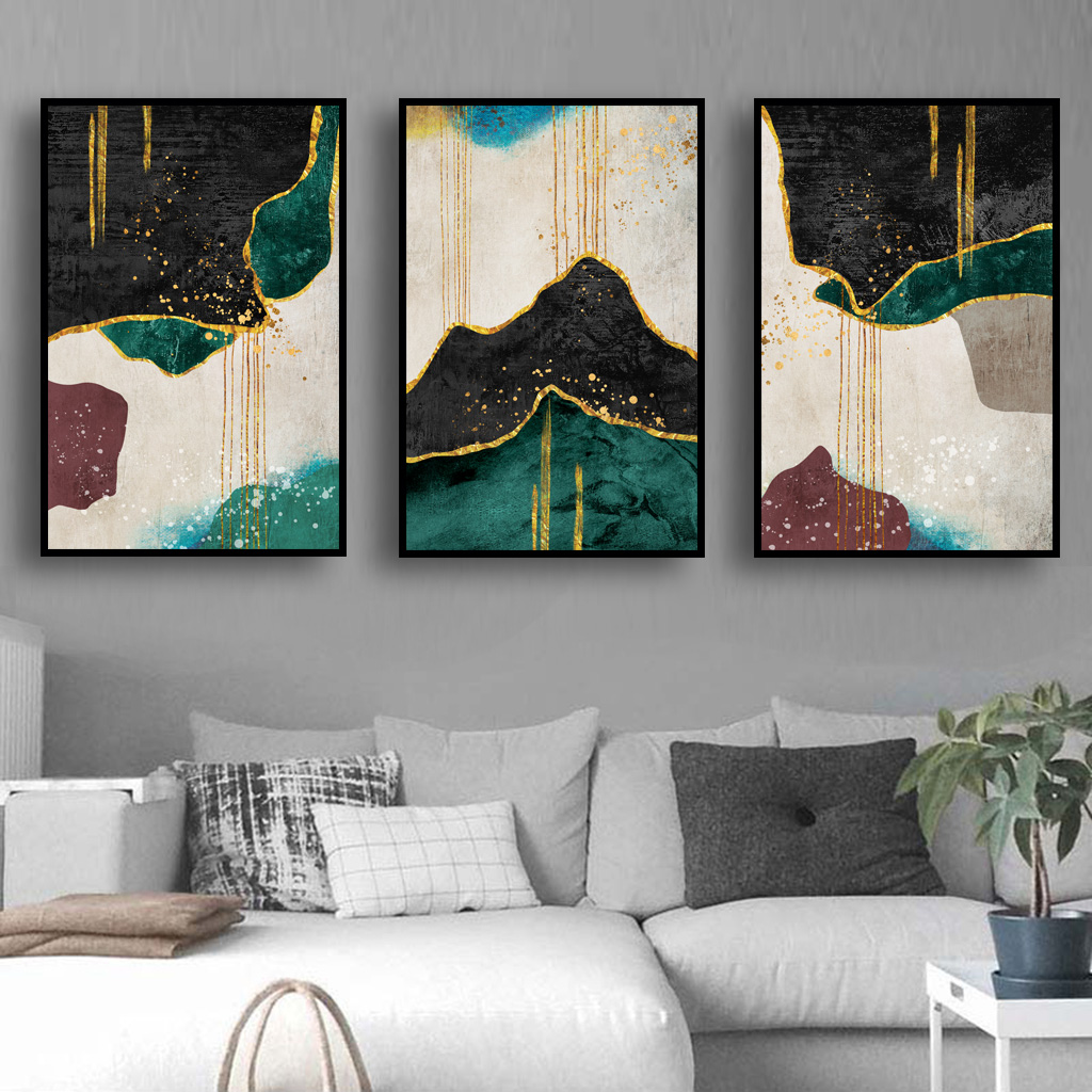 تابلو مدل دکوراتیو کد 1376W مجموعه 3 عددی