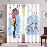 پرده پانچ فانتزی اتاق دختر PK-7007
