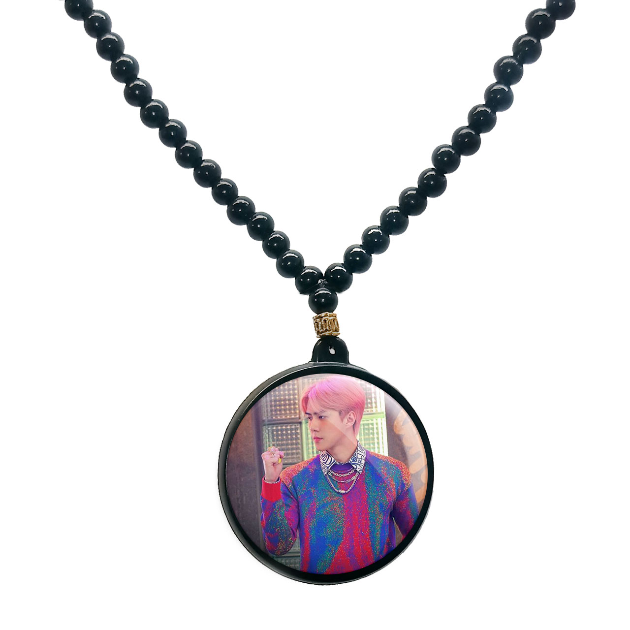 گردنبند پرمانه طرح exo کد pmd.13816 مدل دو طرفه