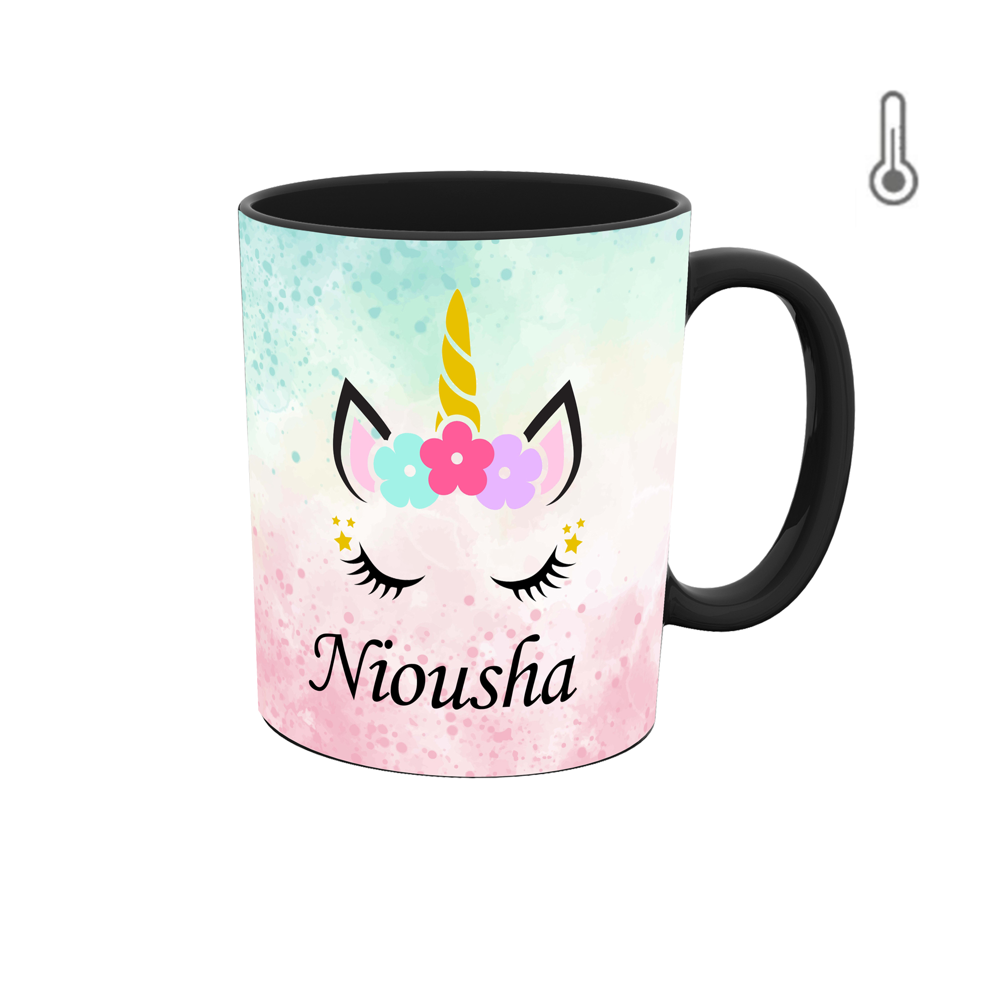 ماگ حرارتی طرح اسم نیوشا مدل unicorn کد 1186