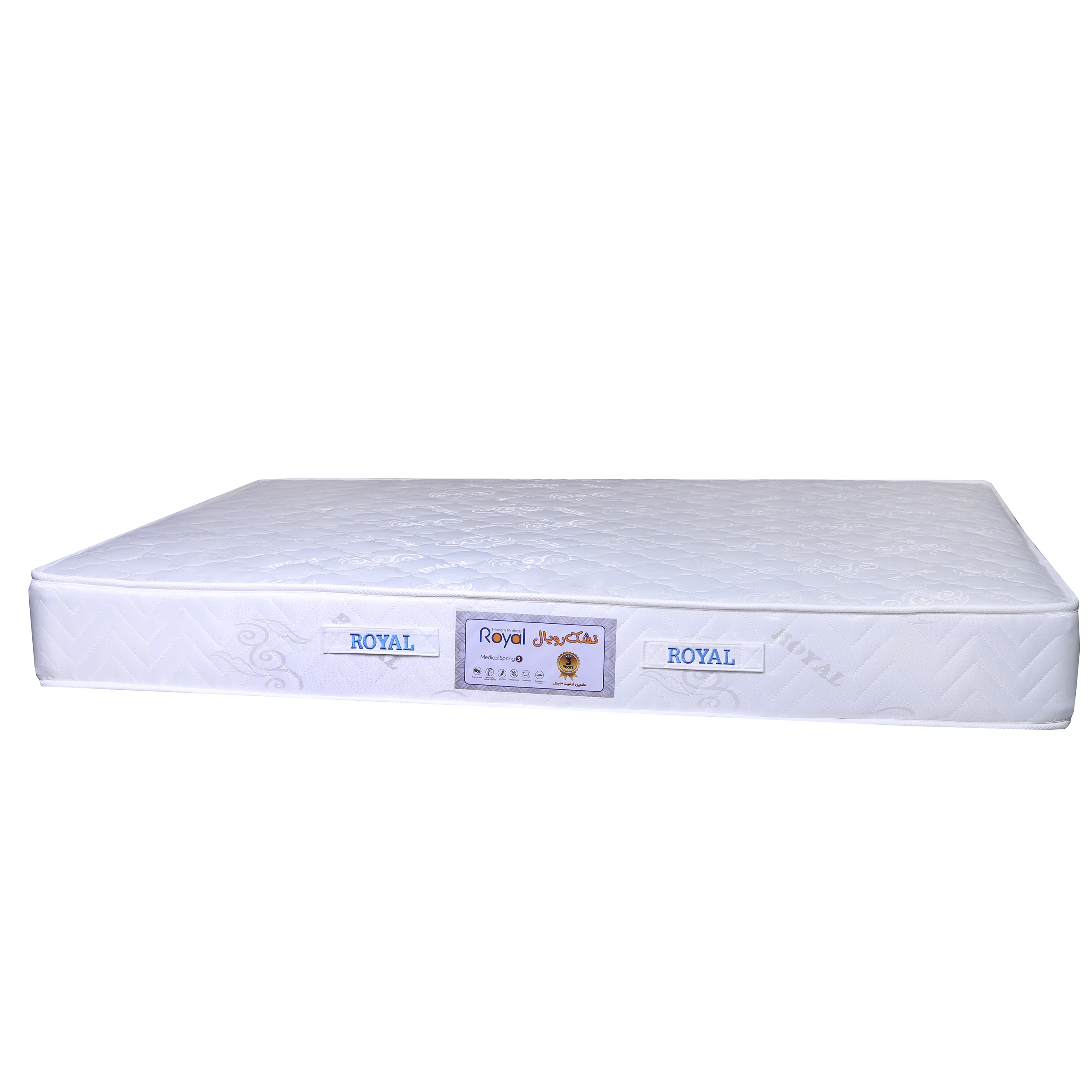 تشک رویال مدل طبی فنری کد 3 یک نفره سایز 200x120 سانتی متر