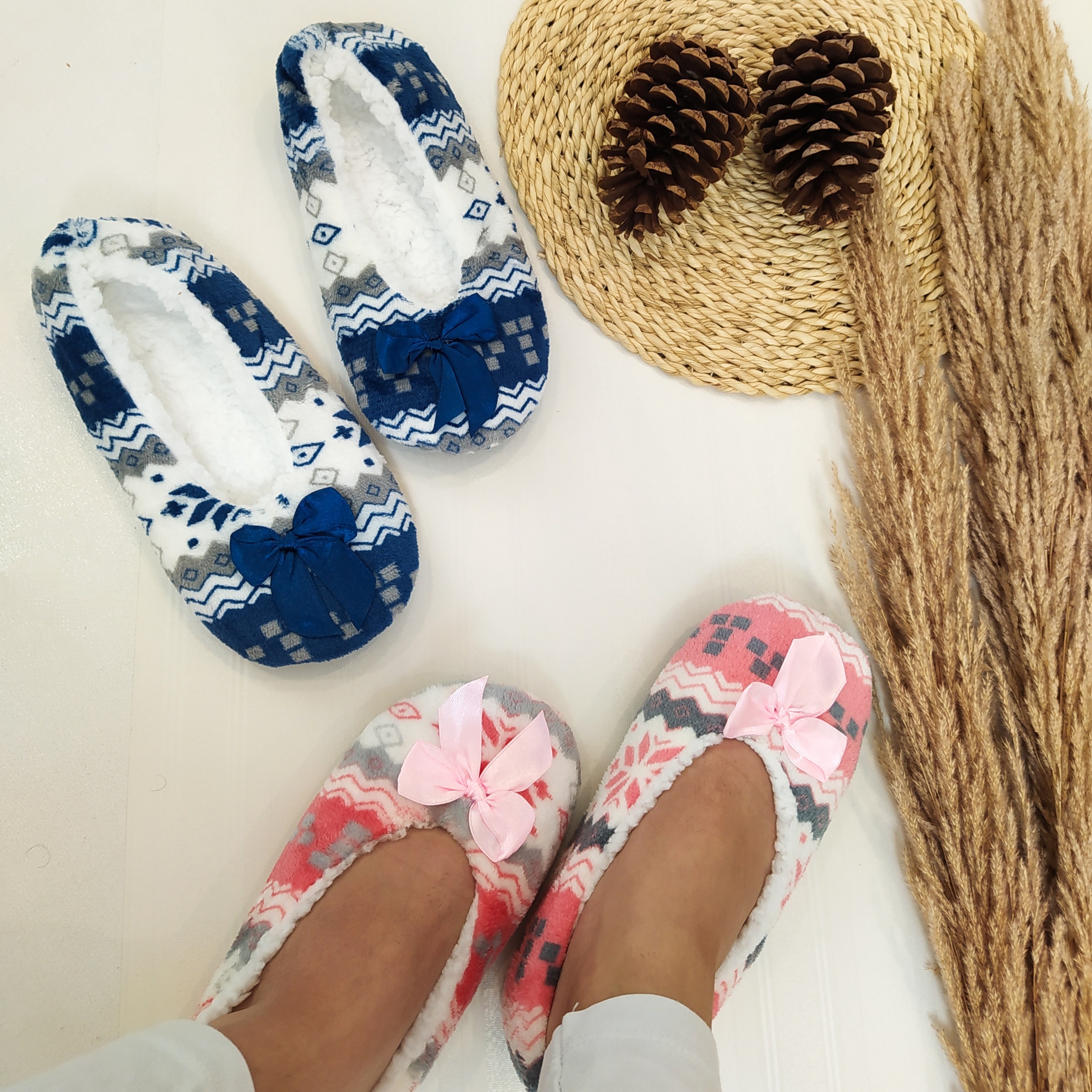 پاپوش داخل خز تدی جدید طرح سنتی مناسب پایین زمستان 