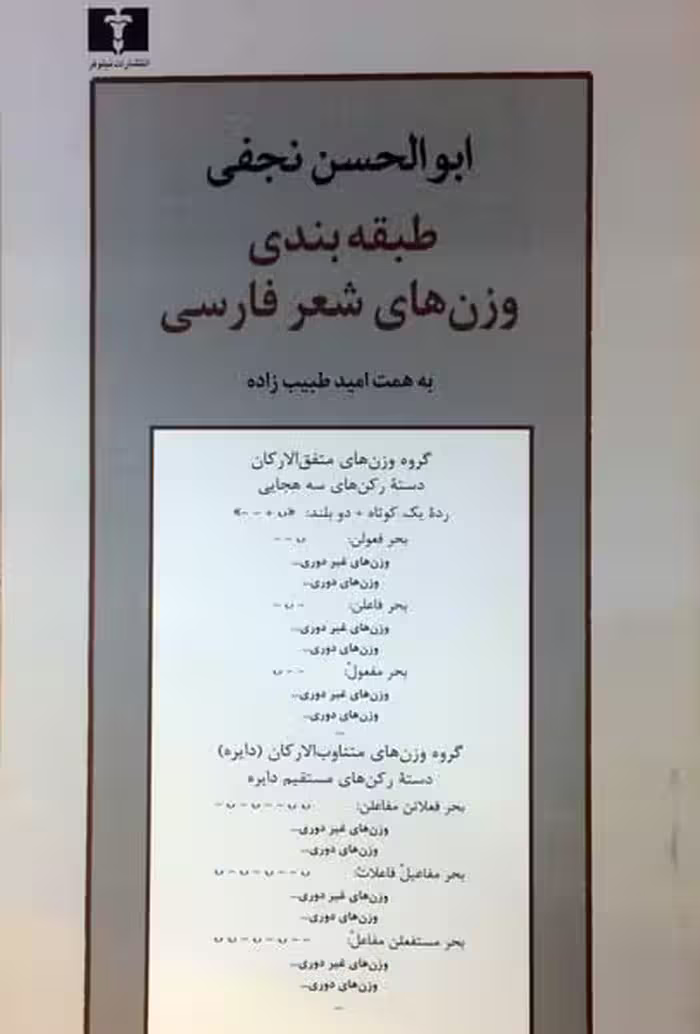 طبقه بندی وزن های شعر فارسی - کتاب‌فروشی کوچه کتاب