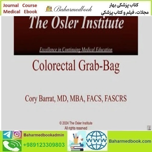 Colorectal Surgery 2024 video course price 25€ - کتاب پزشکی بهار