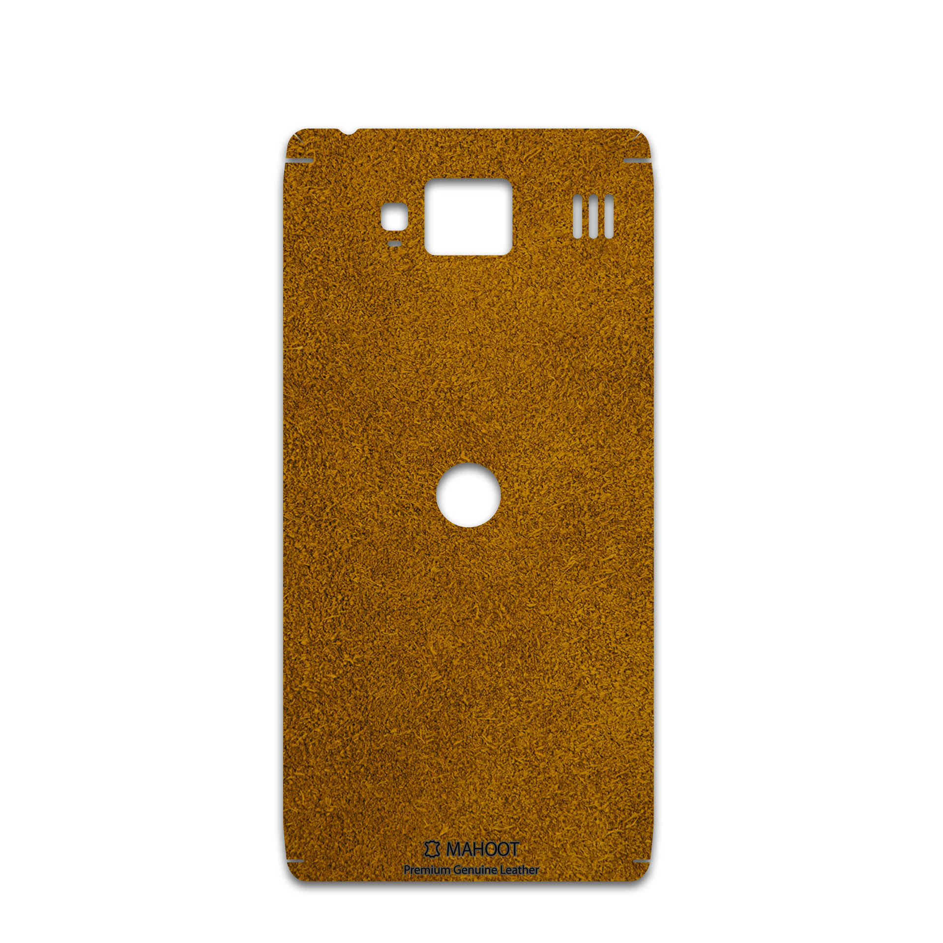 برچسب پوششی ماهوت مدل Brown-Chamois-Leather مناسب برای گوشی موبایل موتورولا droid razr hd