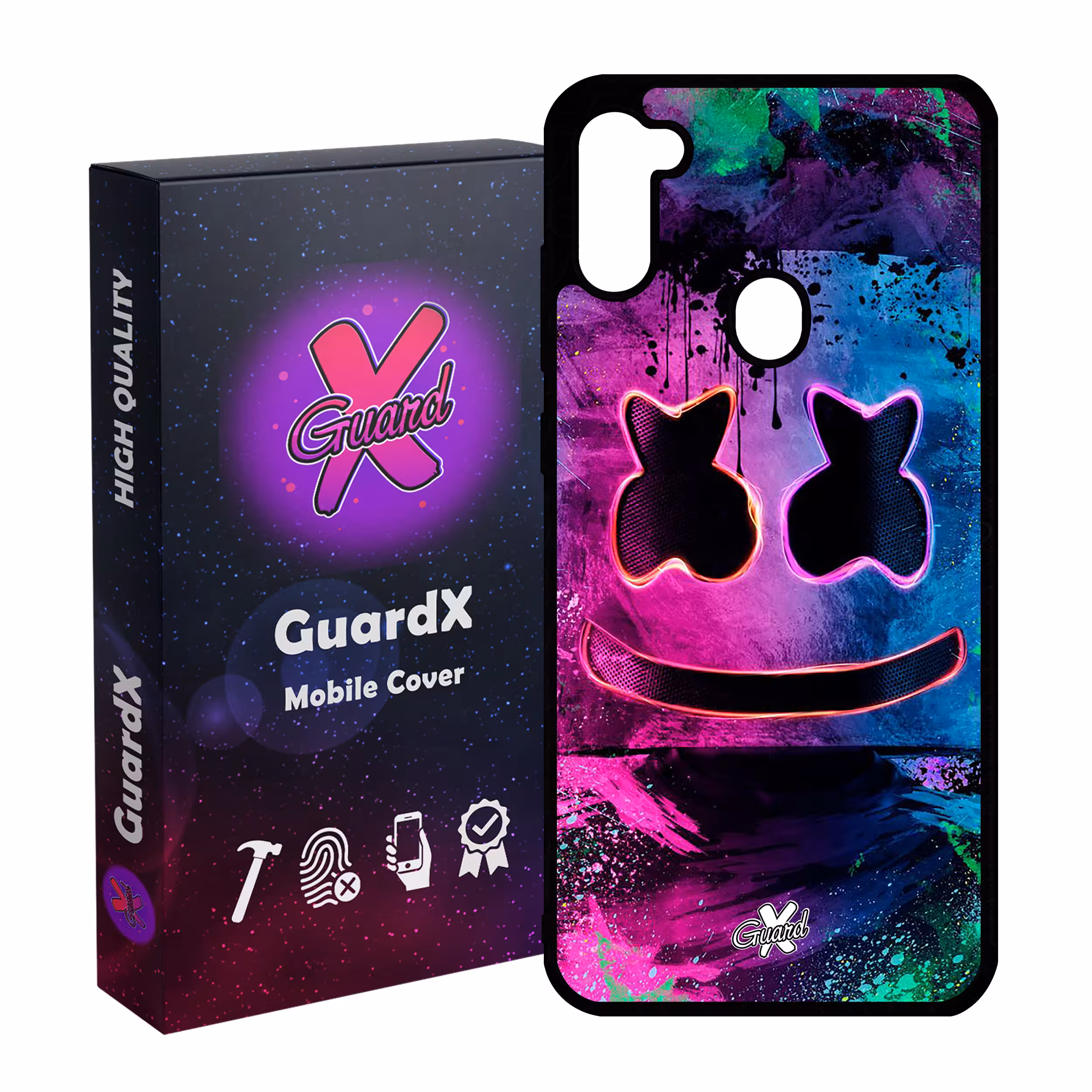 کاور گارد ایکس طرح Marshmello مدل Glass10028 مناسب برای گوشی موبایل سامسونگ Galaxy A11 / M11
