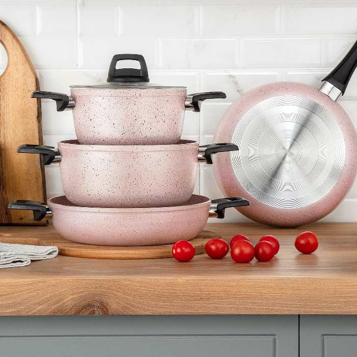 سرویس پخت و پز 7 پارچه مادام کوکو مدل   Classic Plus Granite