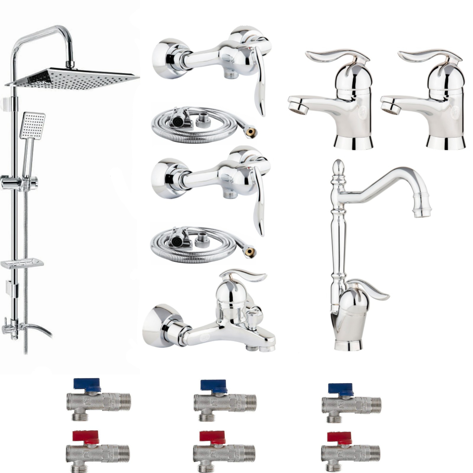 ست شیرآلات شیرالات رز مدل ونیز لایت مجموعه 15 عددی