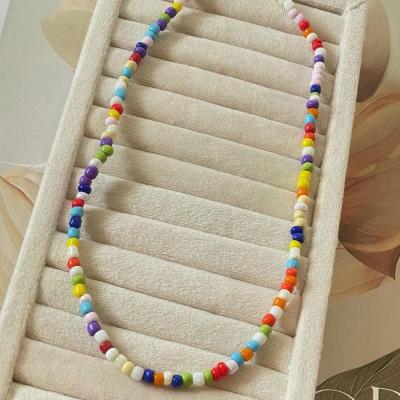 گردنبند مهره ای رنگی