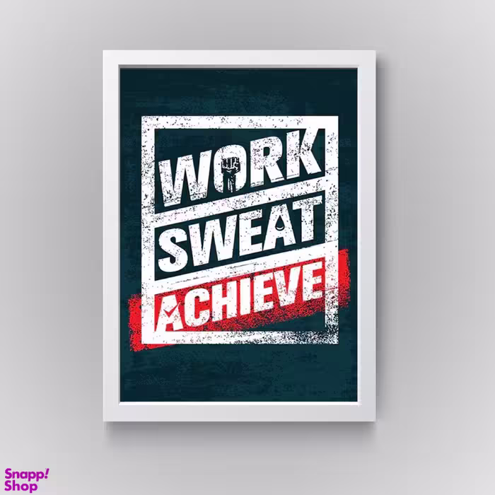 تابلو مدل دکوراتیو انگیزشی work sweat کد N256