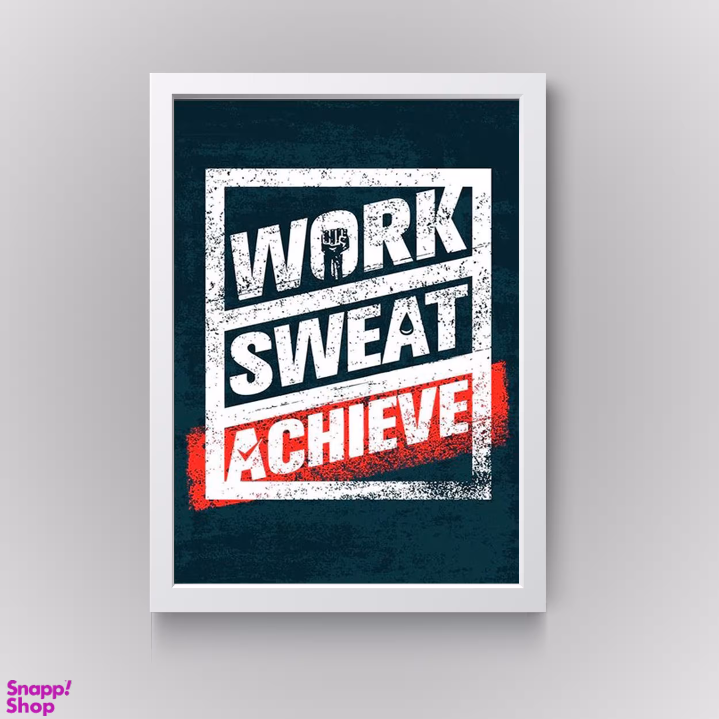 تابلو مدل دکوراتیو انگیزشی work sweat کد N256