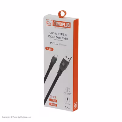 کابل تبدیل USB به USB-C او2پلاس مدل ‎OT-818 طول 1.2 متر