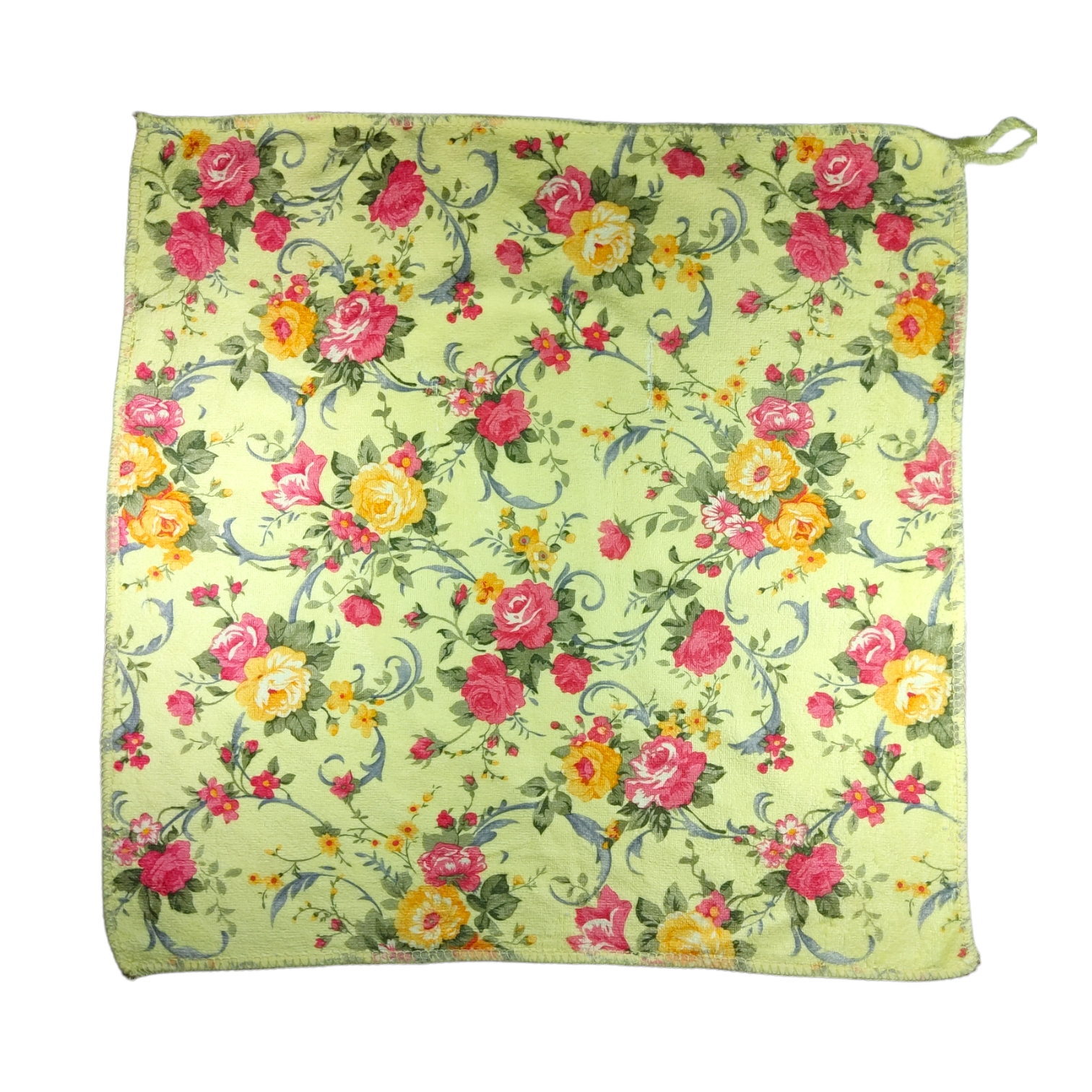 حوله دستی او.ام.جی مدل باغ گل سایز 40×40 سانتی متر 