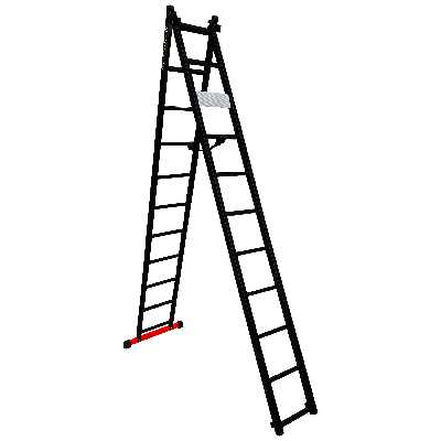 نردبان 22 پله ماندگار مدل پارس به همراه پایه تعادل