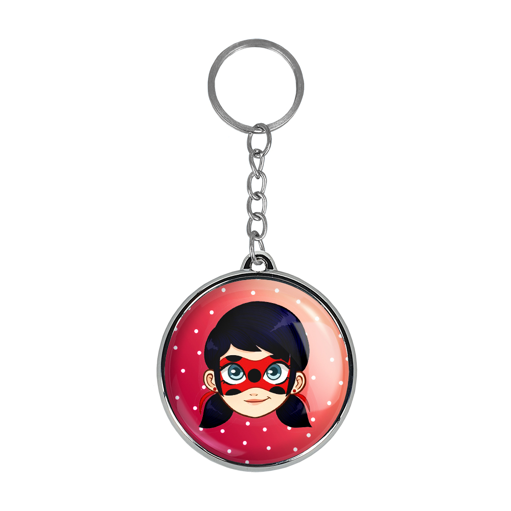 جاکلیدی خندالو طرح دختر کفشدوزکی و پسر گربه ای مدل دوطرفه کد 34913492