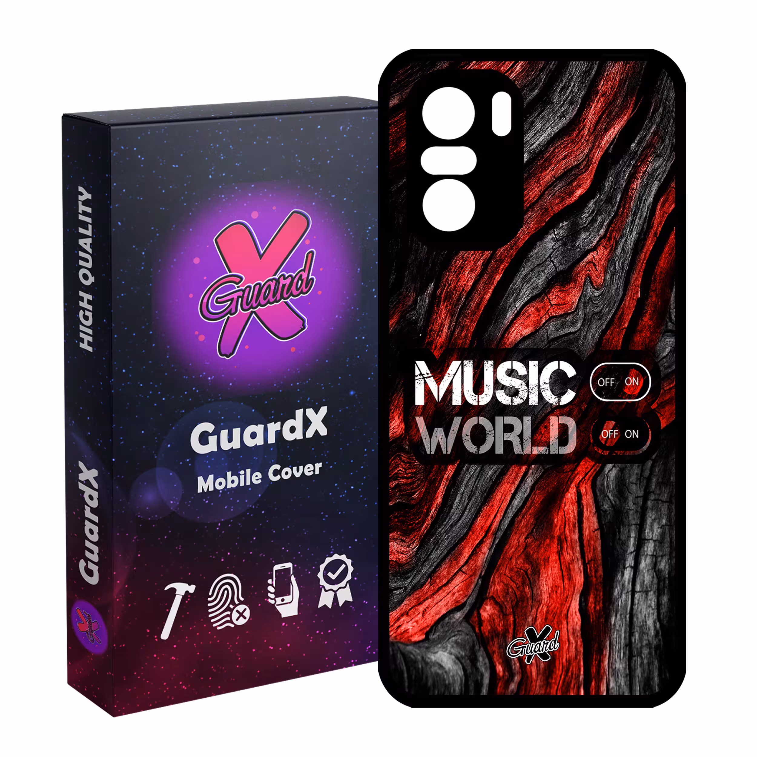 کاور گارد ایکس طرح Music مدل Glass10160 مناسب برای گوشی موبایل شیائومی Poco F3/MI 11X/MI 11X Pro/Redmi K40/K40 Pro