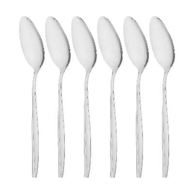 قاشق غذا خوری مدل موج بسته 6 عددی