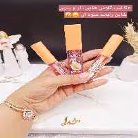 برق لب و لیپ گلاس شاین دار 3تایی با رایحه میوه ای برند میس بیوتی Miss Betty  کد L7726