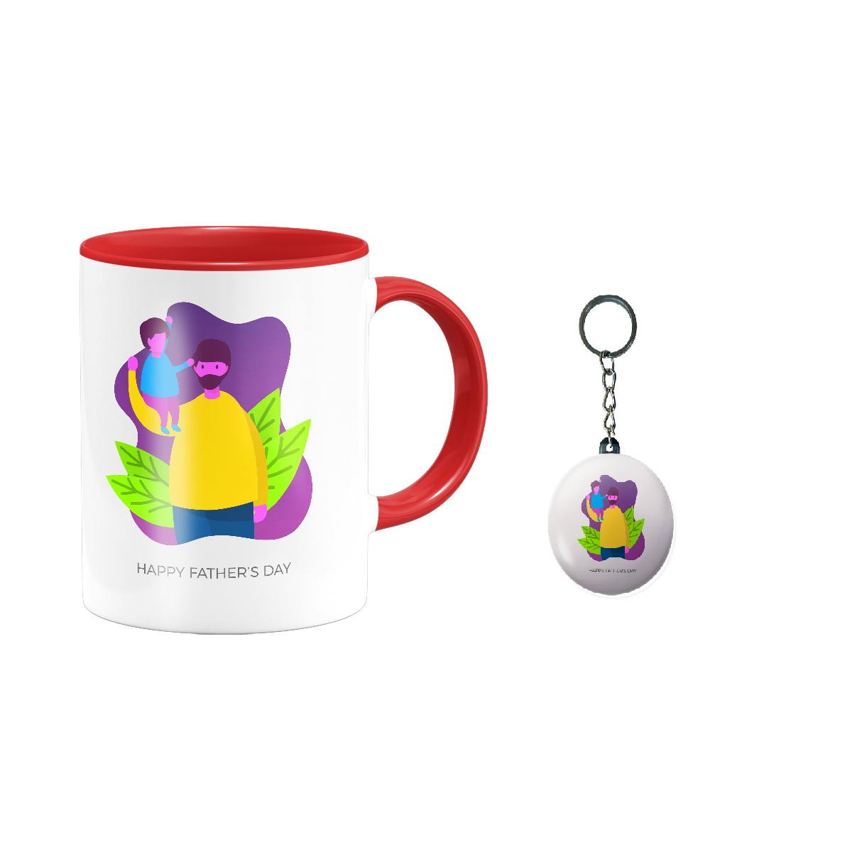 ماگ طرح روز پدر کد 45 به همراه جاکلیدی