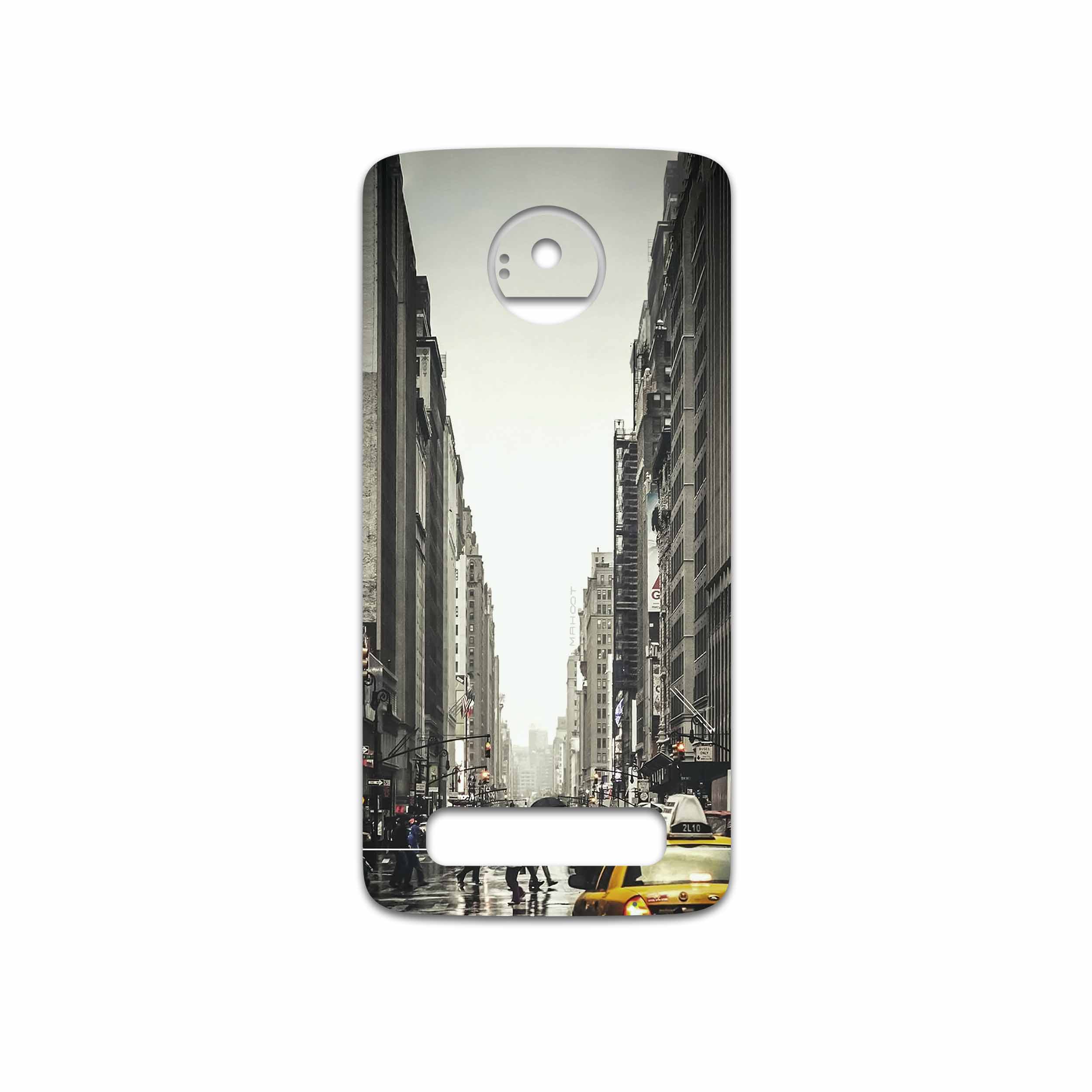 برچسب پوششی ماهوت مدل New York City مناسب برای گوشی موبایل موتورولا Moto Z Play