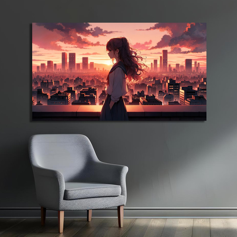 تابلو شاسی مدل انیمه دختر کد AG2 | دنیای قاب