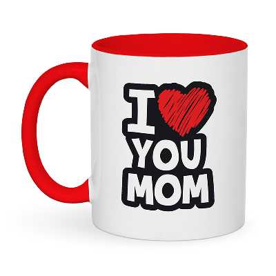 ماگ زیگ زاگ طرح مامان دوست دارم کد 1508