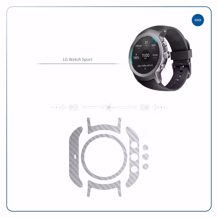 برچسب ماهوت طرح Steel Fiber مناسب برای ساعت هوشمند ال جی Watch Sport
