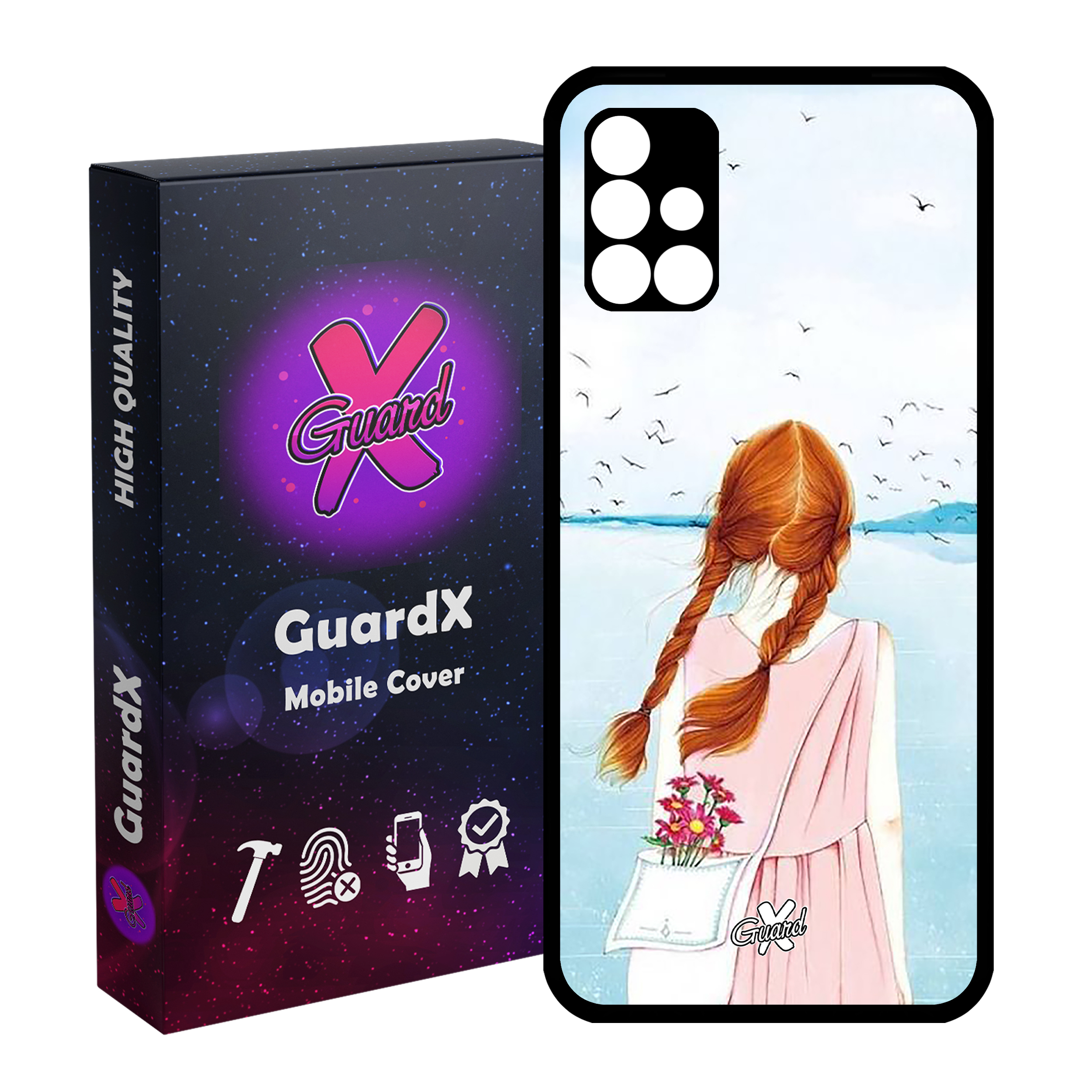 کاور گارد ایکس طرح دختر مدل Glass10213 مناسب برای گوشی موبایل سامسونگ Galaxy M31s