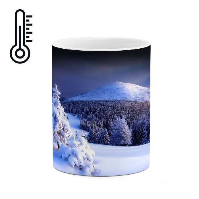 ماگ حرارتی کاکتی طرح منظره برفی مدل mgh14859