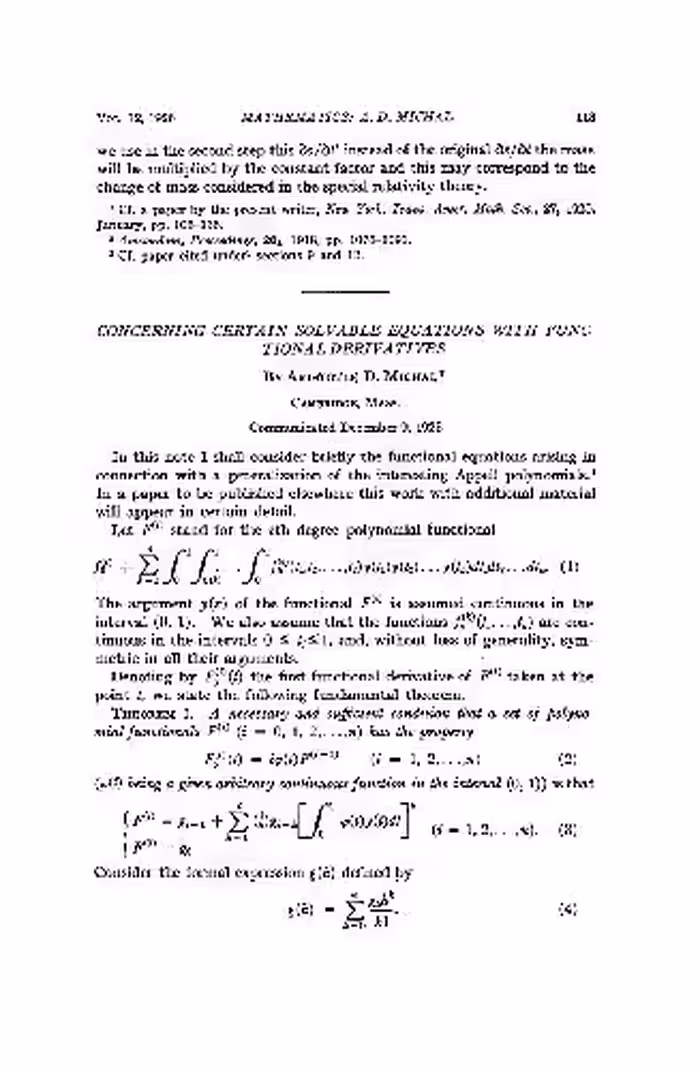 خرید و دانلود نسخه کامل کتاب Concerning Certain Solvable Equations with Functional Derivatives