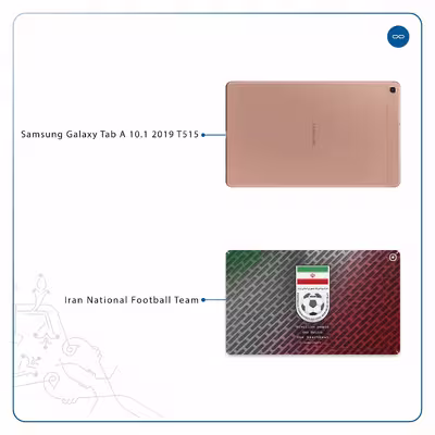 برچسب پوششی ماهوت مدل Iran-National-Football-Team مناسب برای تبلت سامسونگ Galaxy Tab A 10.1 2019 T515