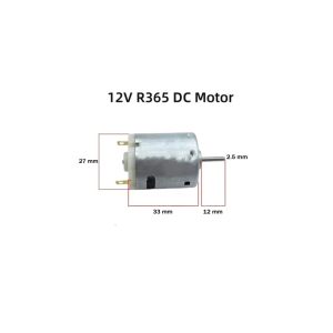 موتور DC ولتاژ 12 ولت سشواری سایز کوچک R-365-12V