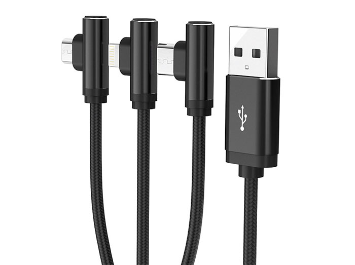 کابل شارژر سه سر اوریکو  Orico H3S-12 3 in 1 Type-A to Lightning/Type-C/Micro Cable 1.2m