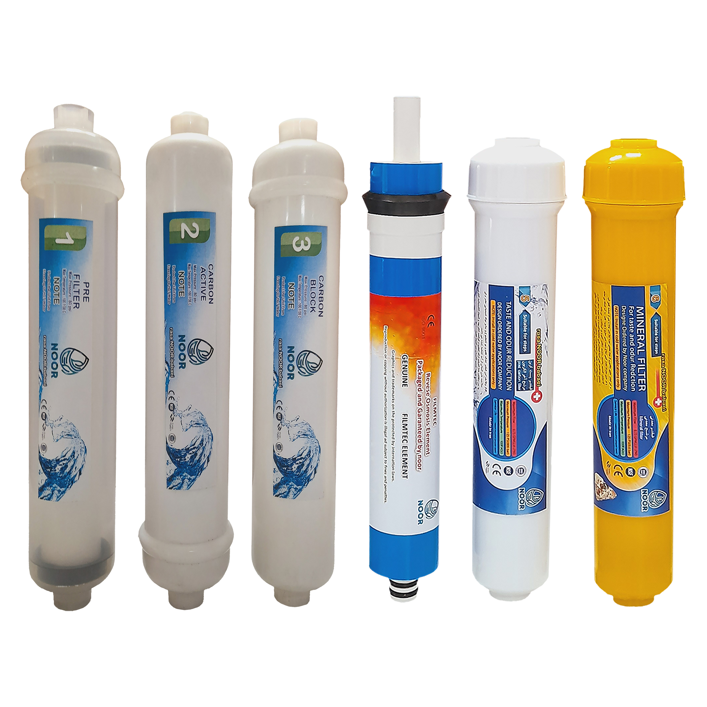 فیلتر دستگاه تصفیه آب رسا نور بابایی مدل L600 بسته 6 عددی