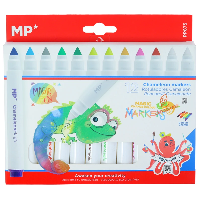 قیمت و خرید ماژیک رنگ آمیزی قابل شستشو 12 رنگ P-875 ام پی MP