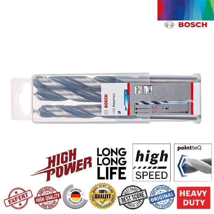  مجموعه 5 عددی مته فلز بوش مدل 13mm