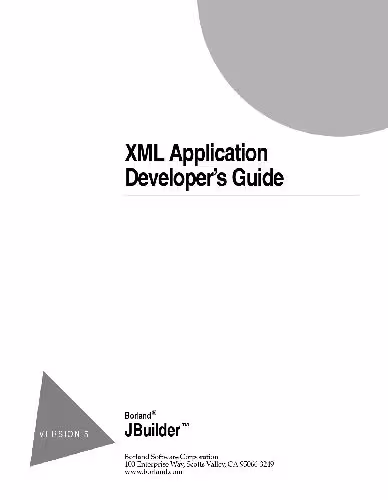 خرید و دانلود نسخه کامل کتاب XML Application Developer's Guide. JBuilder'