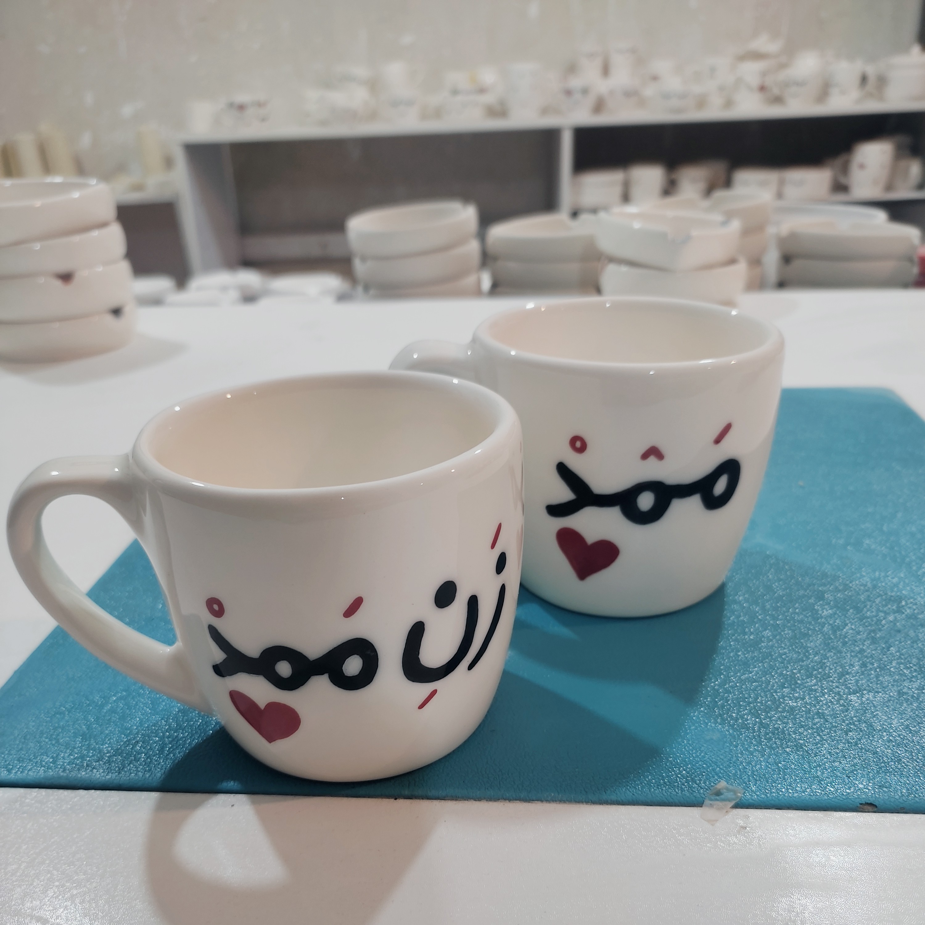 ماگ سفال ماگ فنجان سرامیکی دست ساز با طرح دلخواه و بسیار جذاب...