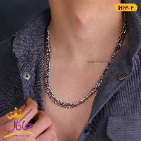 زنجیر کارتیر نقره ای بافته | stainless steel H 64/2