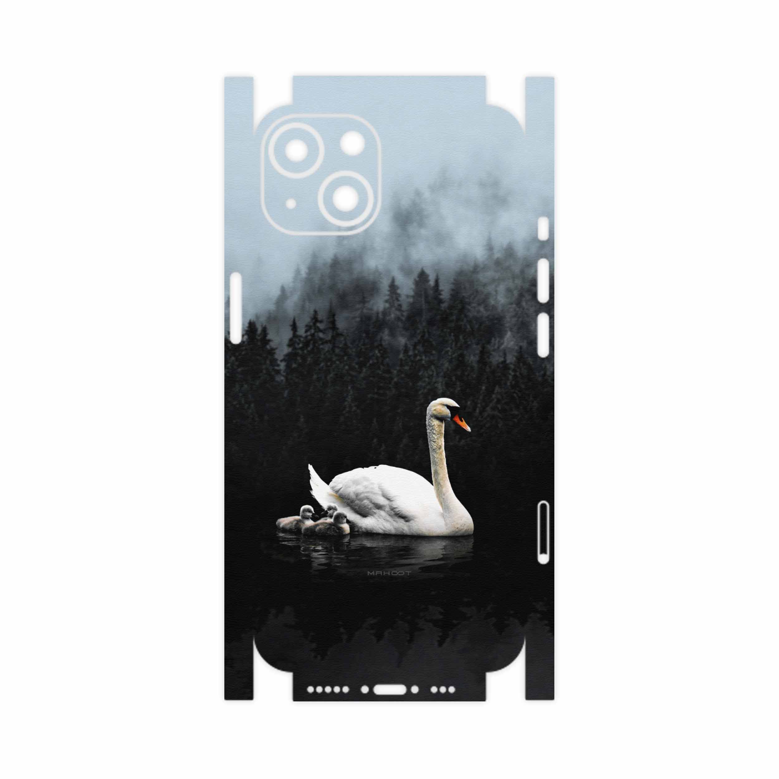 برچسب پوششی ماهوت مدل Swan-Lake-FullSkin مناسب برای گوشی موبایل اپل iPhone 13