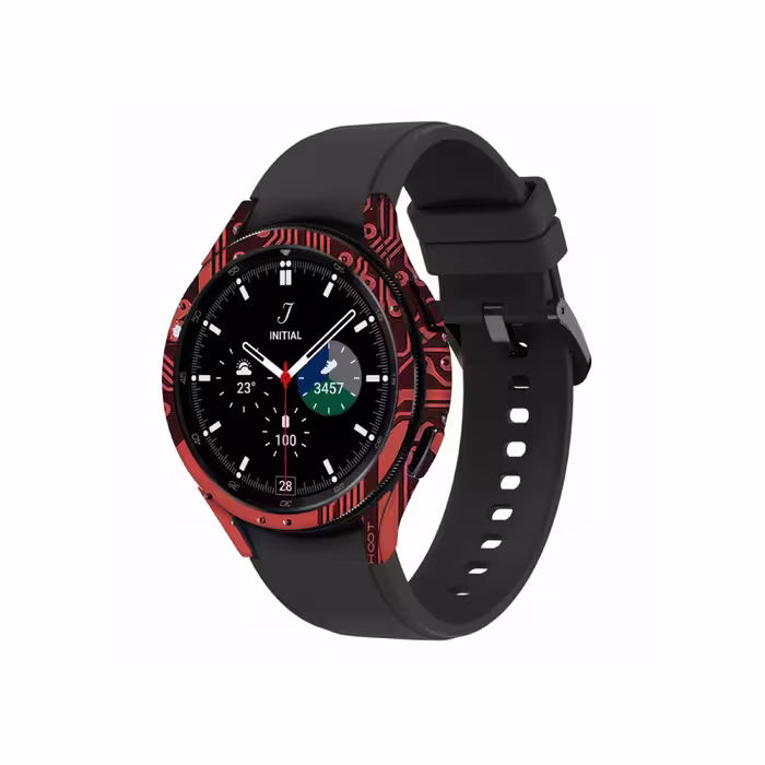 برچسب ماهوت طرح Red Printed Circuit Board مناسب برای ساعت هوشمند سامسونگ Watch4 Classic 42mm