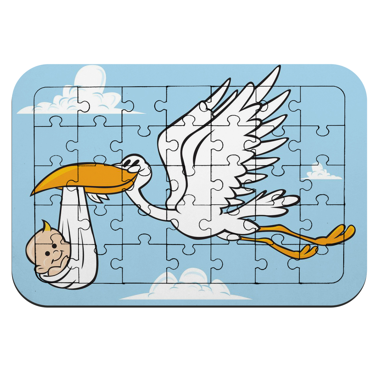  پازل 35 تکه طرح لک لک و نوزاد مدل NI1704 