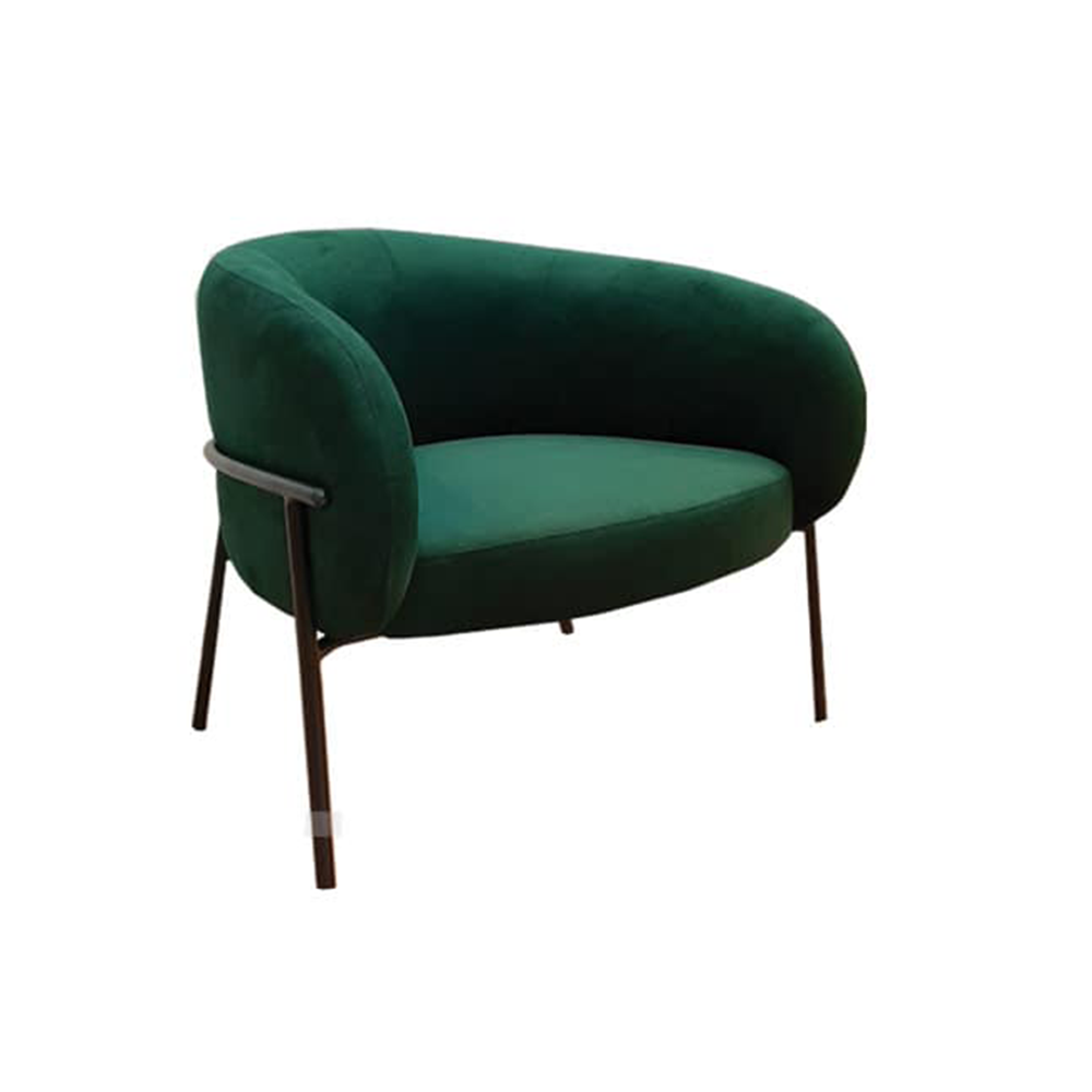 مبل تکنفره پارمیس دسته دار پایه فلزی رنگی نظری