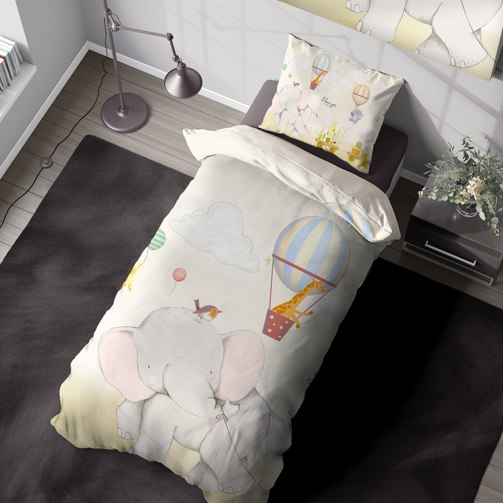 ست روتختی بچگانه پسرانه طرح فیل ba-2617