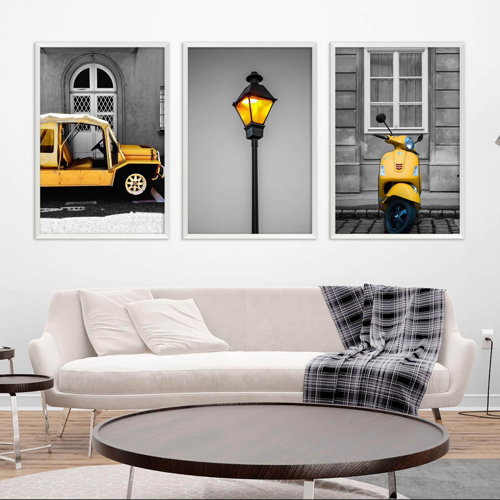 تابلو دکوراتیو طرح سه گانه اسکاندیناوی سایز 120 در 60