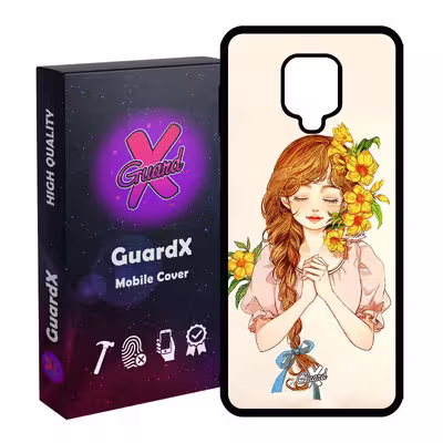 کاور گارد ایکس طرح دختر مدل Glass10317 مناسب برای گوشی موبایل شیائومی Redmi Note 9S / Note 9 Pro / Note 9 Pro Max