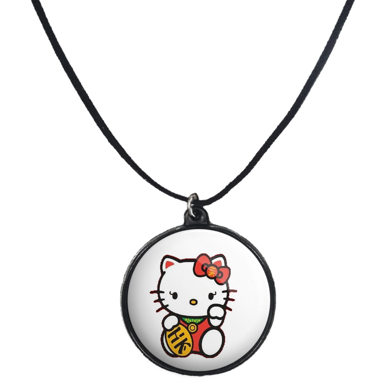 گردنبند پرمانه طرح کیتی کد pmb.22530 مدل دو طرفه